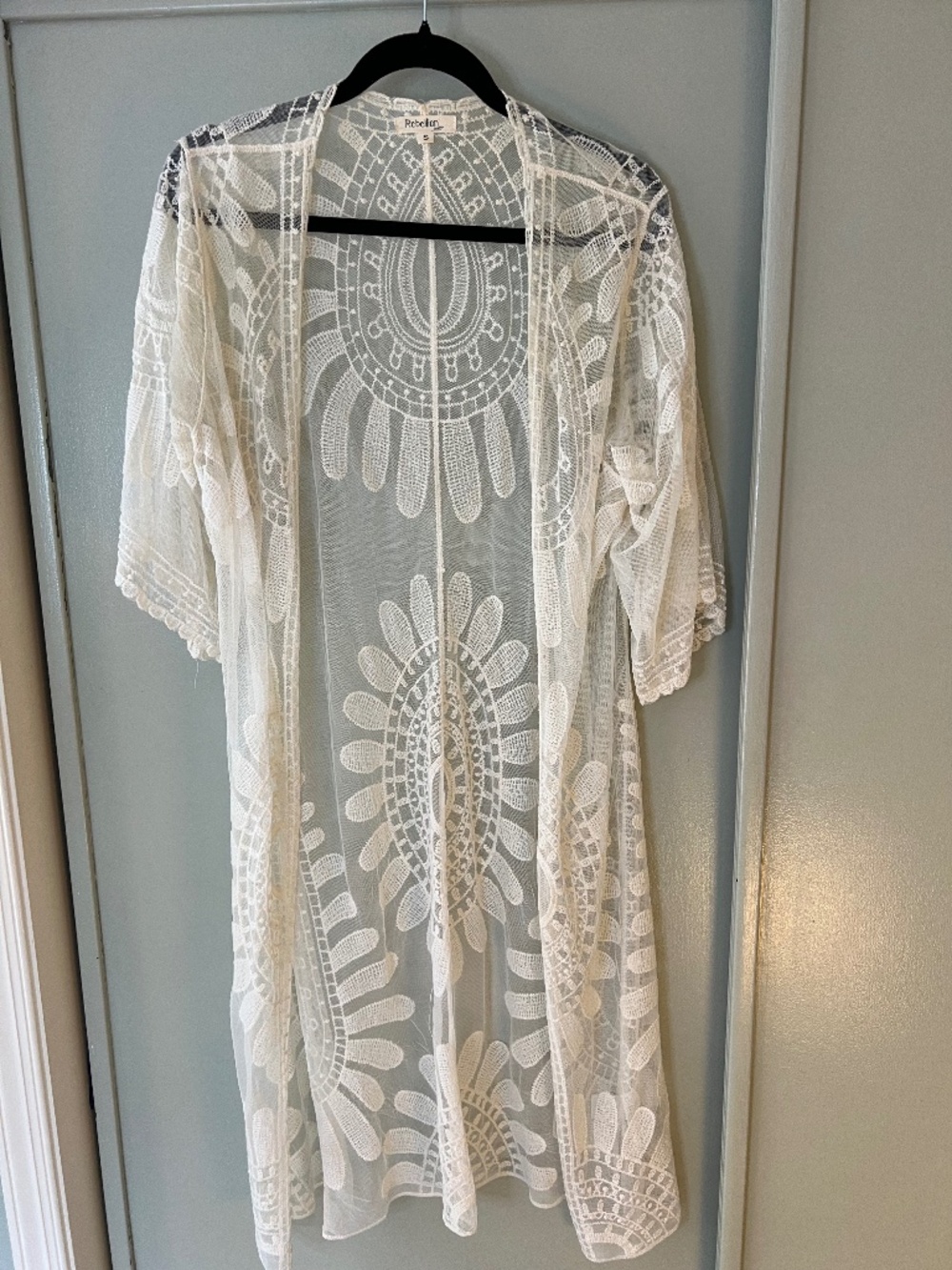 Boho White Lace Duster